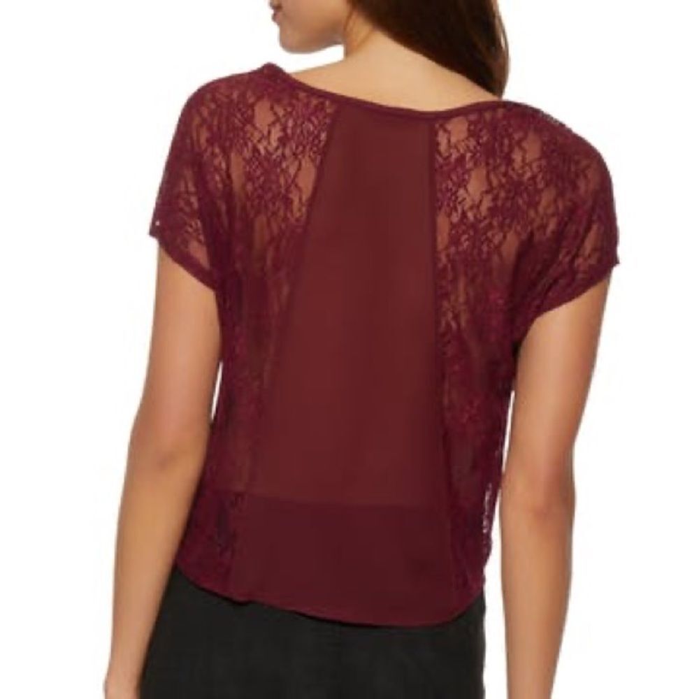 ✨ Express scoop neck lace top✨